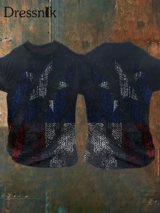 Bedrucktes Kurzarm T Shirt für Männer mit Texas Flagge als bild / S