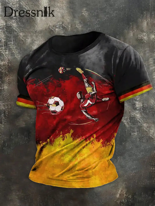 Bedrucktes T-Shirt der Männer der deutschen Weltmeister schaft 2026 als bild / S