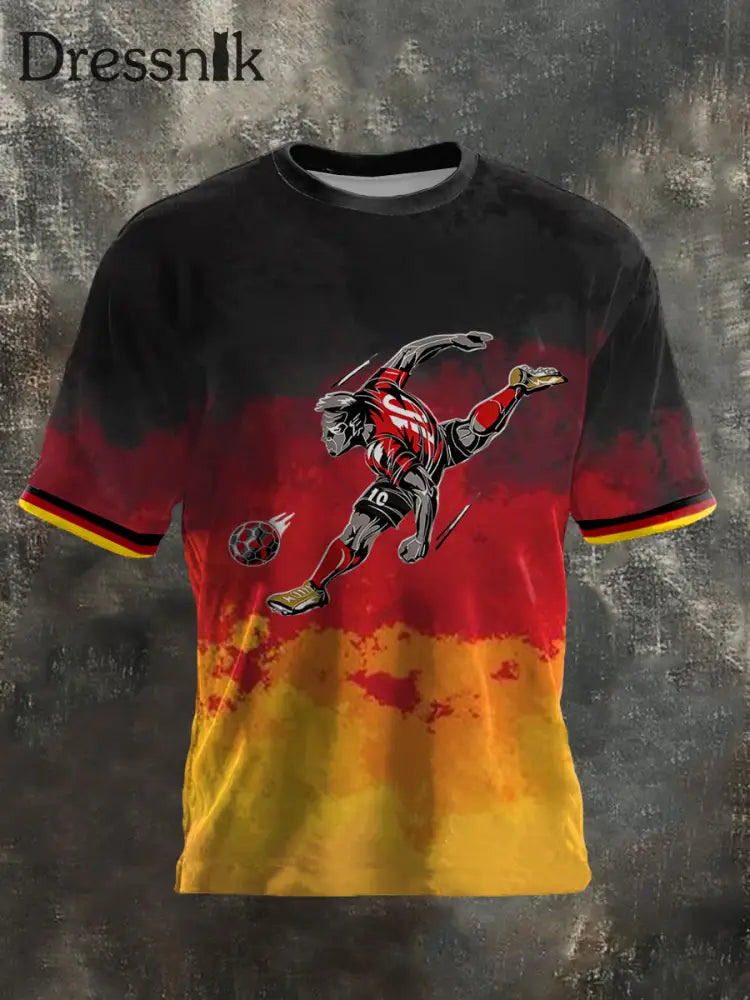 Bedrucktes T-Shirt der Männer der deutschen Weltmeister schaft 2026 als bild / S