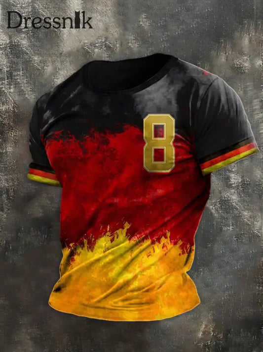 Bedrucktes T-Shirt der Männer der deutschen Weltmeister schaft 2026 als bild / S