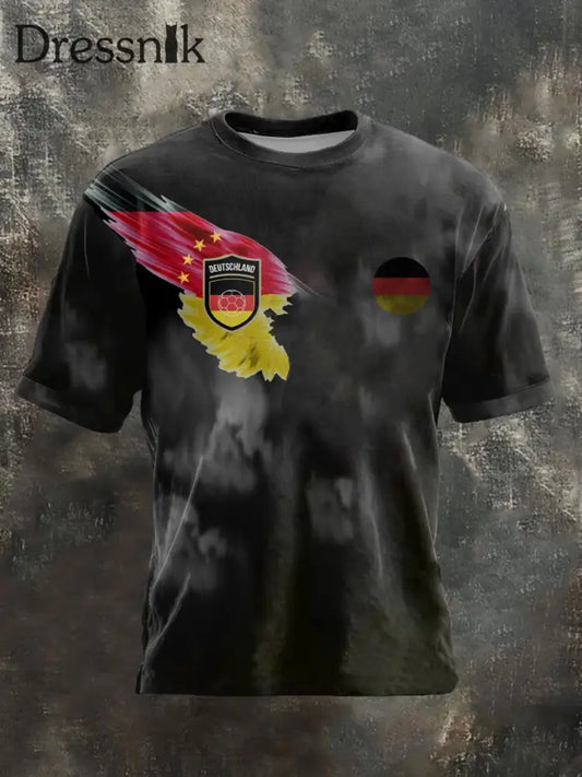 Bedrucktes T-Shirt der Männer der deutschen Weltmeister schaft 2026 als bild / S