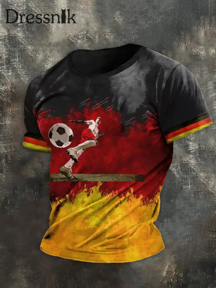 Bedrucktes T-Shirt der Männer der deutschen Weltmeister schaft 2026 als bild / S