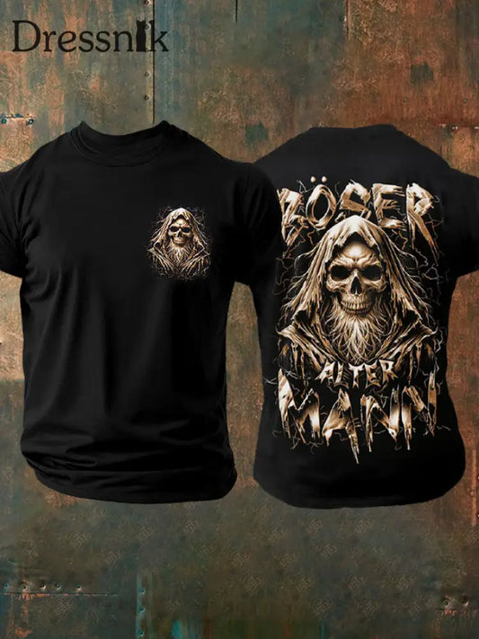 Bedrucktes T-Shirt für Herren BÖSER ALTER MANN Schwarz / S