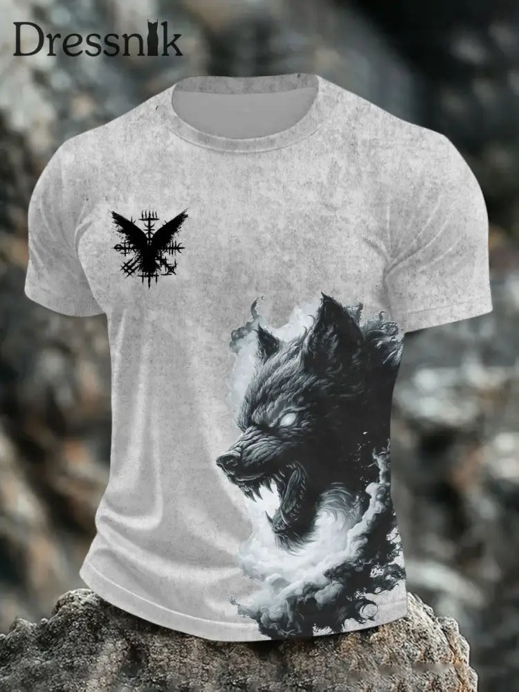 Bedrucktes T-Shirt für Herren Viking Weiß / S