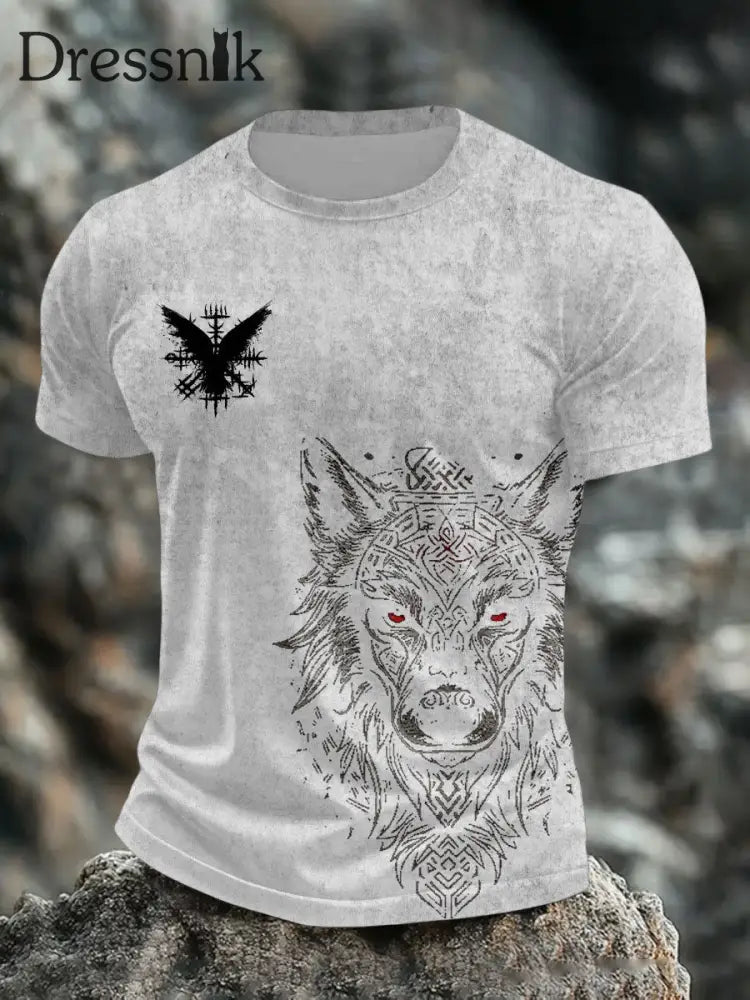 Bedrucktes T-Shirt für Herren Viking Weiß / S