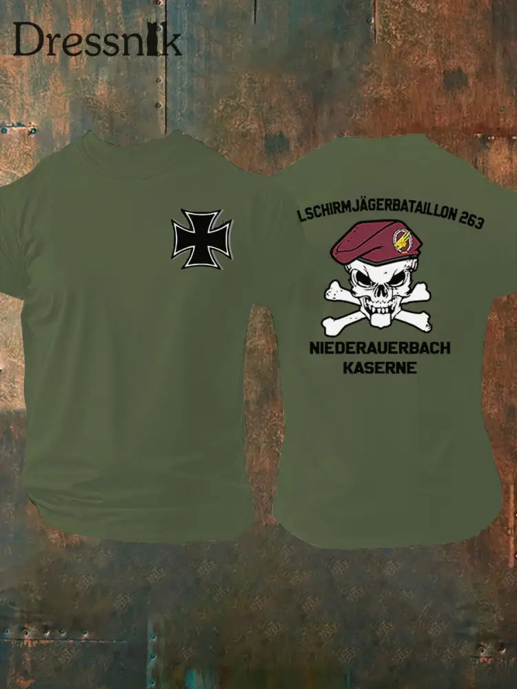 Bedrucktes T-Shirt für Männer Deutschland Armee grün / S