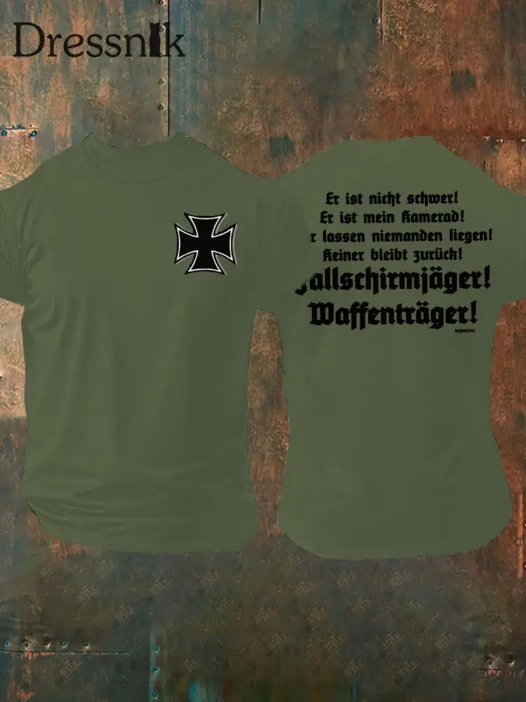 Bedrucktes T-Shirt für Männer Deutschland Armee grün / S