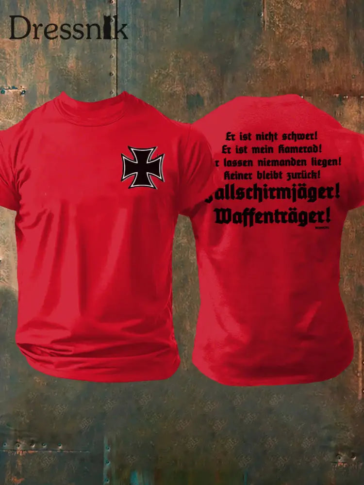 Bedrucktes T-Shirt für Männer Deutschland Reines Rot / S