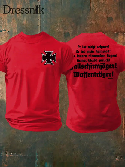 Bedrucktes T-Shirt für Männer Deutschland Reines Rot / S