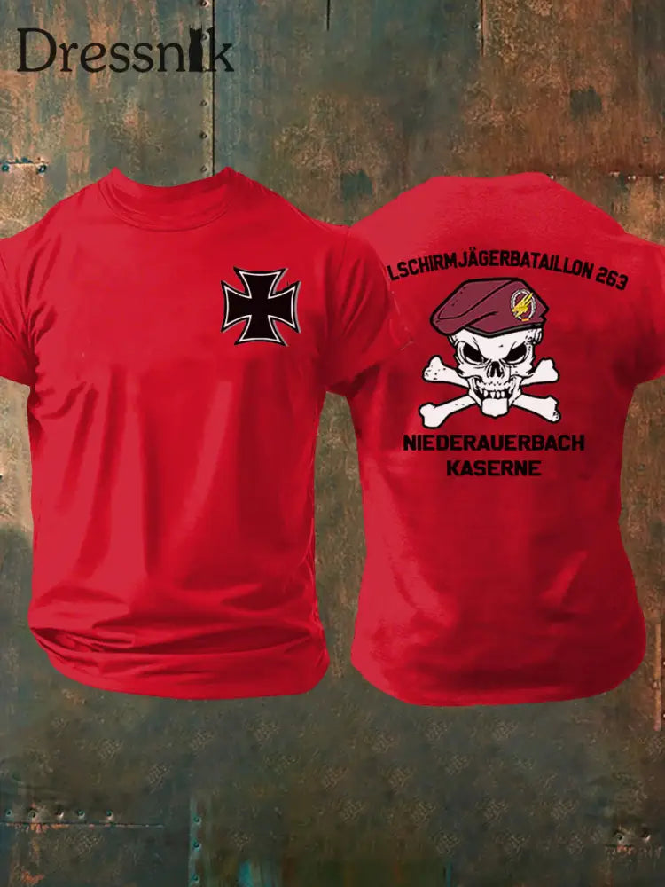 Bedrucktes T-Shirt für Männer Deutschland Reines Rot / S