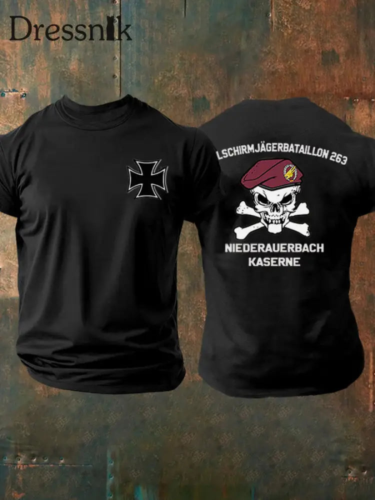 Bedrucktes T-Shirt für Männer Deutschland Schwarz / S