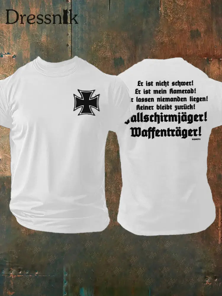 Bedrucktes T-Shirt für Männer Deutschland Weiß / S