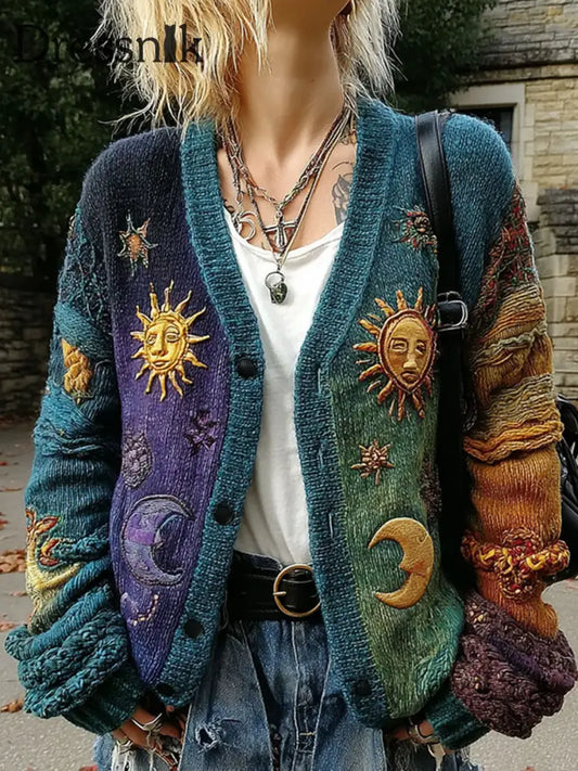 Bohemian Boho Blumen kunst bedruckte Tops für Damen als bild / S