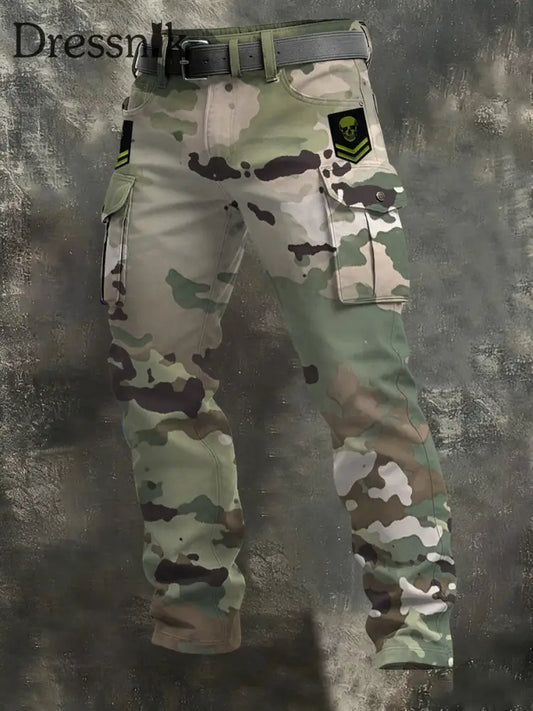 Camo Neon Skull Cargo hosen für Herren mehrfarbig / S