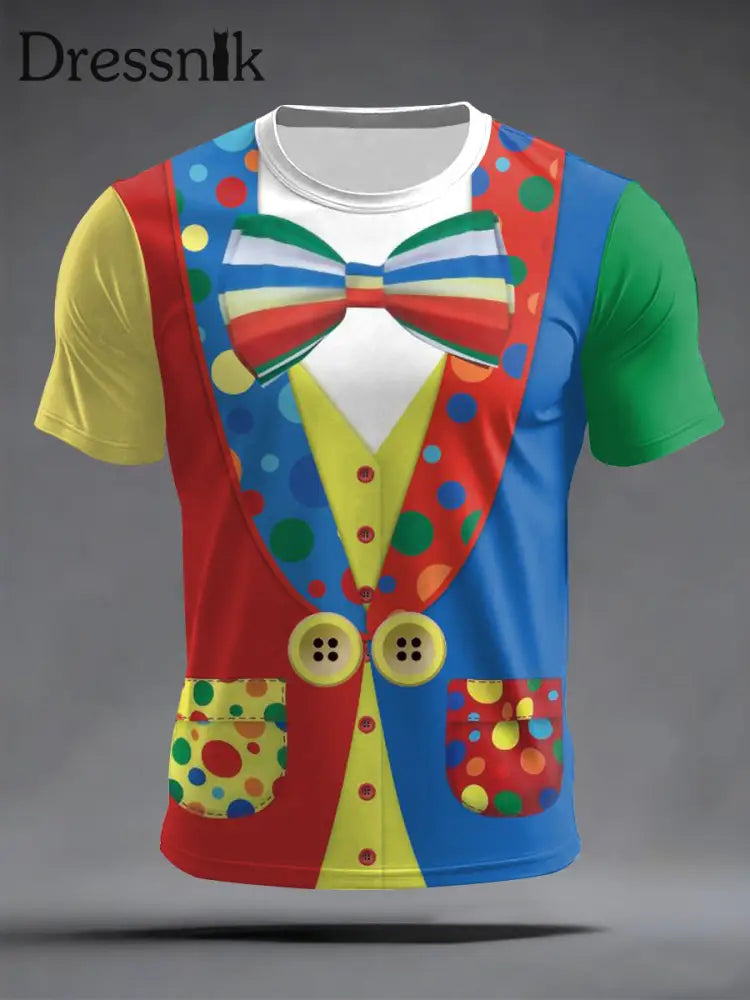 Cologne Carnival Clown Print Herren Casual T-Shirt als bild / S