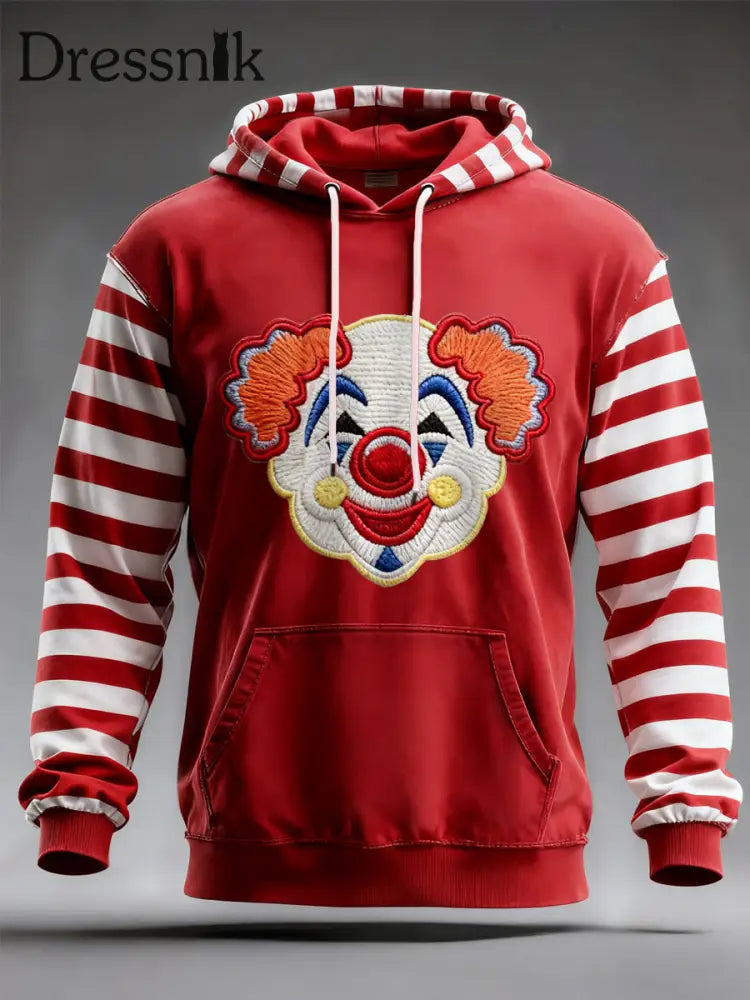 Cologne Carnival Print Casual Hoodie für Herren Rot / S