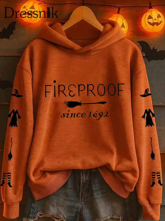 Damen feuerfest seit 1692 Sweatshirt Kürbis orange / S