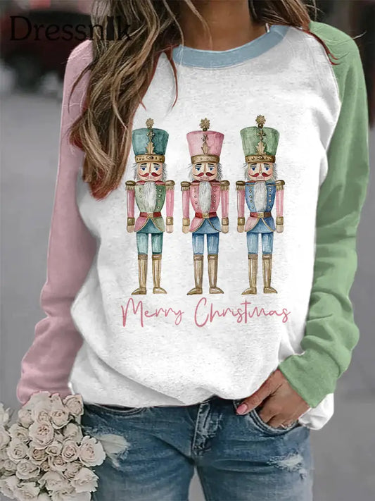 Damen Frohe Weihnachten Raglan Ärmel Sweatshirt als bild / S