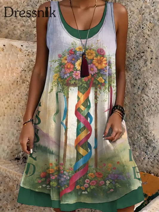 Damen gesegnetes Gürtel kleid als bild / S