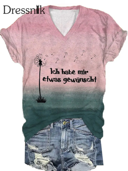 Damen Ich Habe Mir Etwas Gewünscht! Kurzarm-T-Shirt Rosa / S