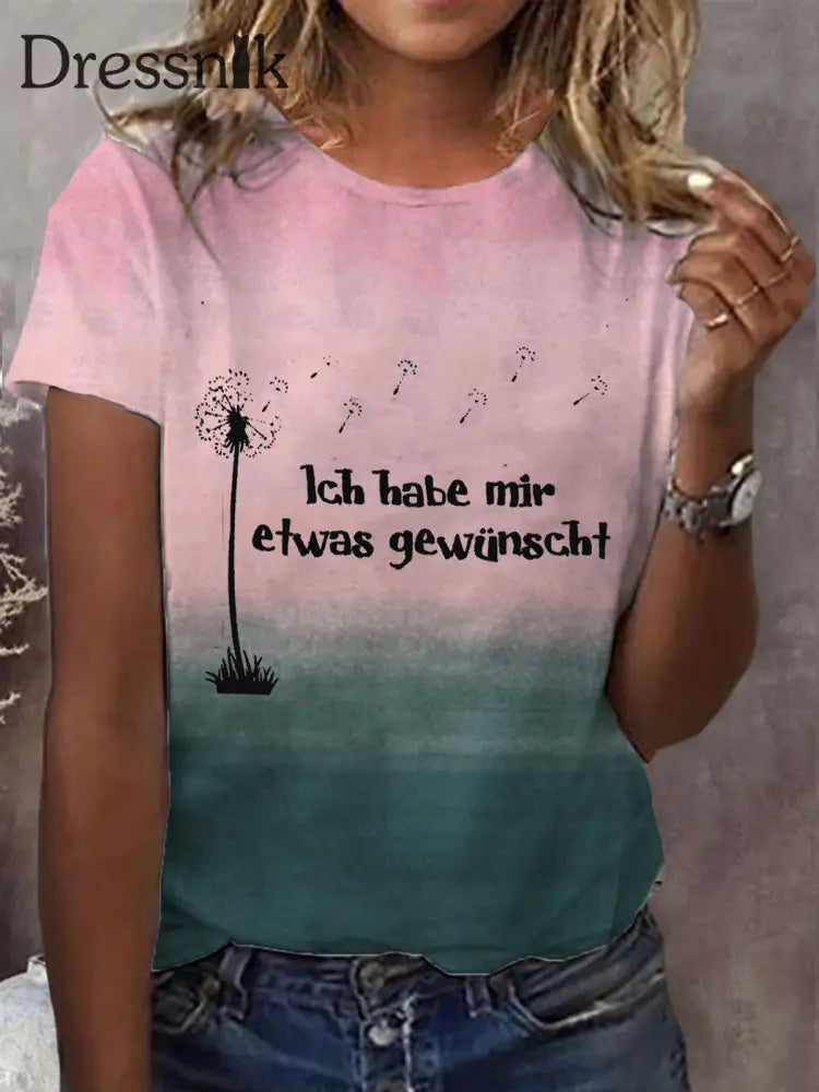 Damen Ich Habe Mir Etwas Gewünscht! Kurzarm-T-Shirt Rosa / S