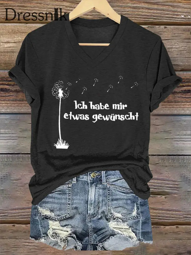 Damen Ich Habe Mir Etwas Gewünscht! Kurzarm T-Shirt Schwarz / S