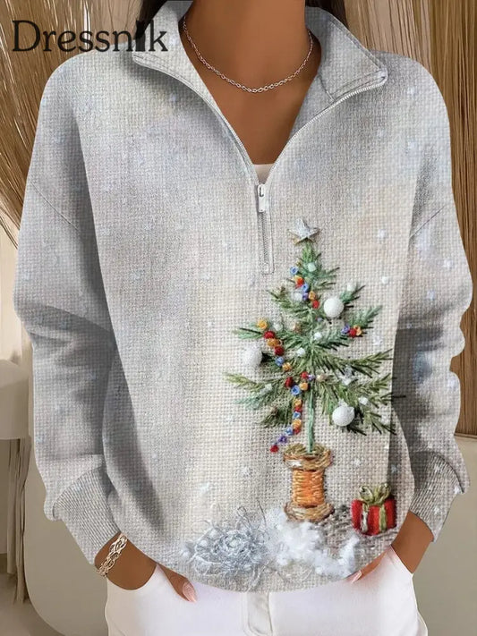 Damen-Kapuzen pullover mit Frohe Weihnachten Print als bild / S