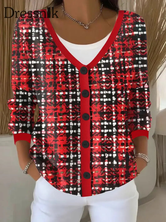 Damen karierten Cardigans für Weihnachten als bild / S