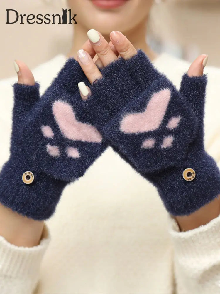 Damen Katzen-Pfoten-Handschuhe