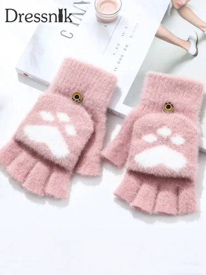 Damen Katzen-Pfoten-Handschuhe