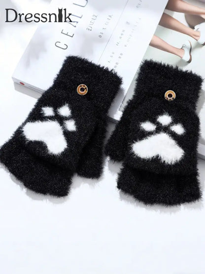 Damen Katzen-Pfoten-Handschuhe