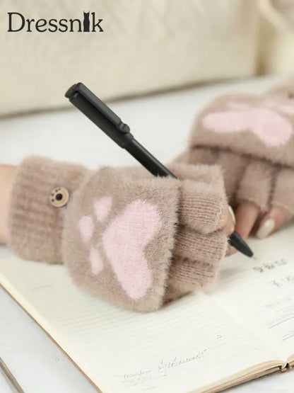 Damen Katzen-Pfoten-Handschuhe