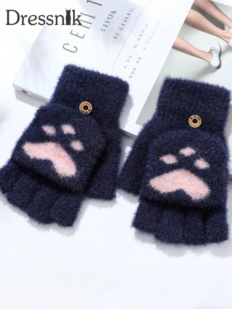 Damen Katzen-Pfoten-Handschuhe