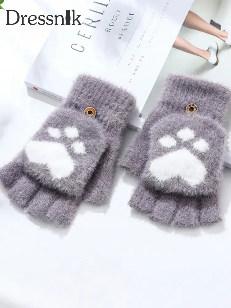 Damen Katzen-Pfoten-Handschuhe