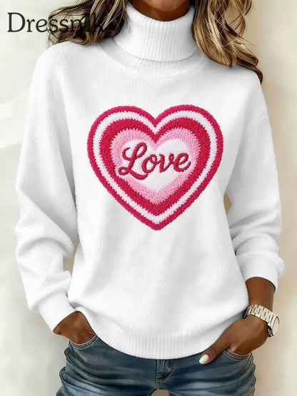 Damen LIEBE Print Casual Top Weiß / S