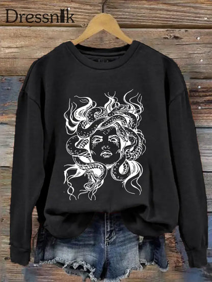 Damen Medusa Sweatshirt Schwarz / S