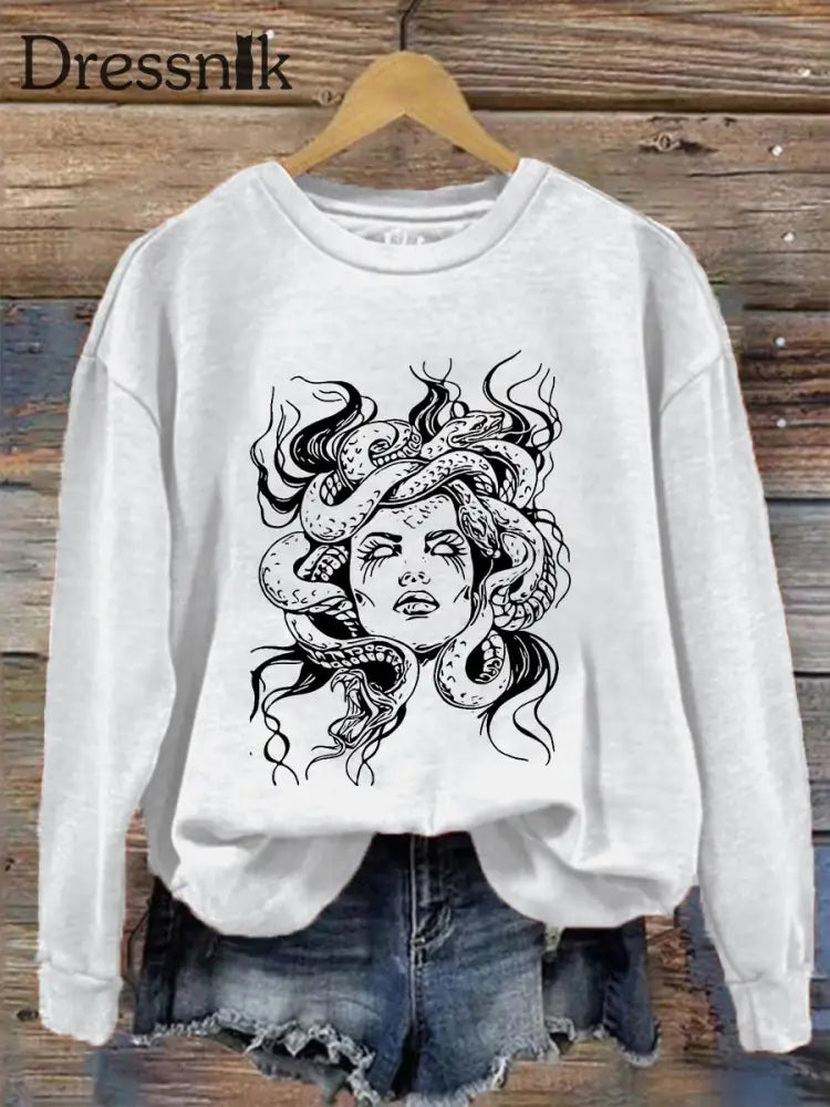 Damen Medusa Sweatshirt Weiß / S