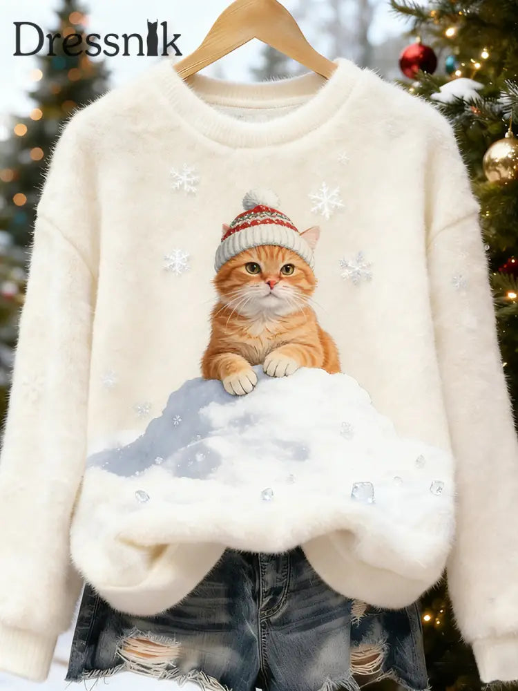 Damen Retro Tier kunst druck Komfortables Flanell oberteil A / S