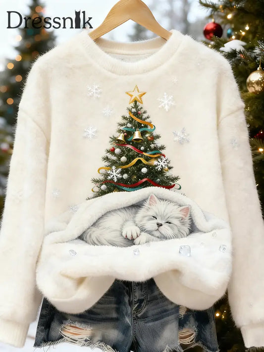 Damen Retro Tier kunst druck Komfortables Flanell oberteil A / S