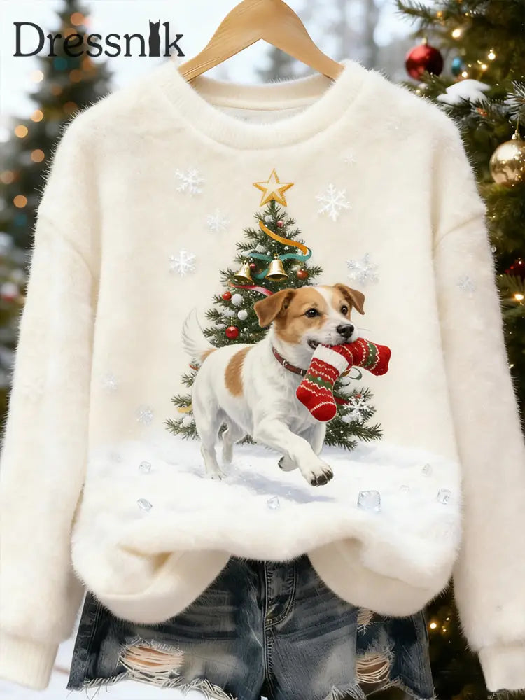 Damen Retro Tier kunst druck Komfortables Flanell oberteil A / S