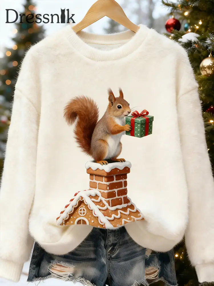 Damen Retro Tier kunst druck Komfortables Flanell oberteil A / S