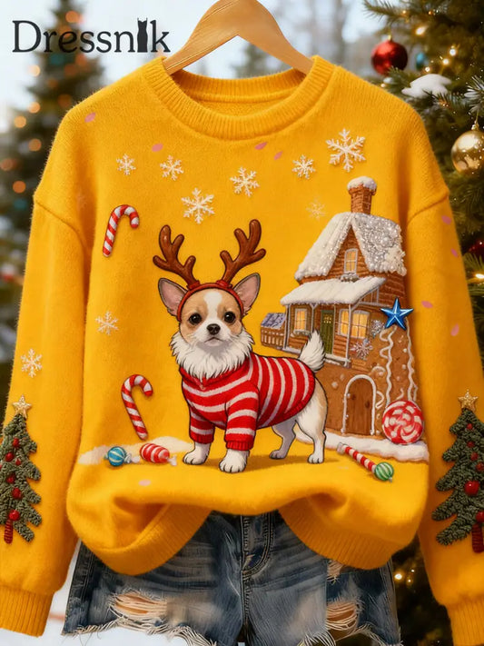 Damen Retro Tier Kunst Print Casual Flanell Top A / S