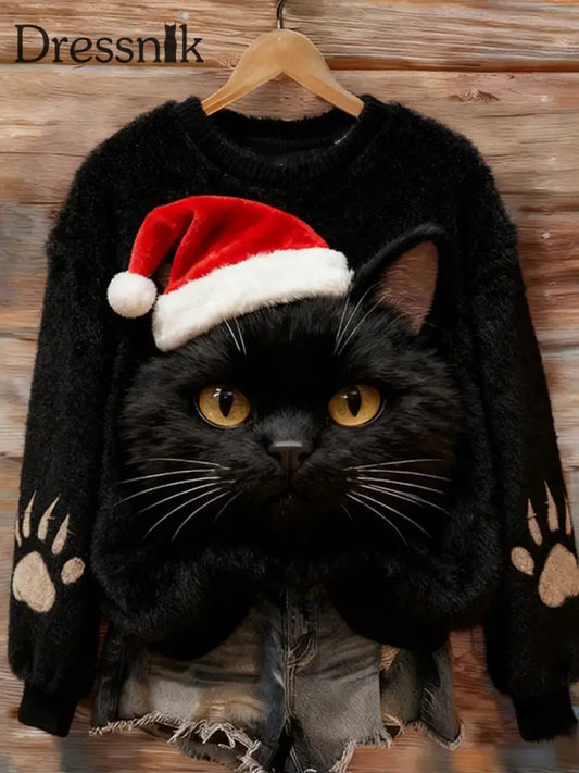 Damen Retro Tier Kunst Print Casual Flanell Top A / S