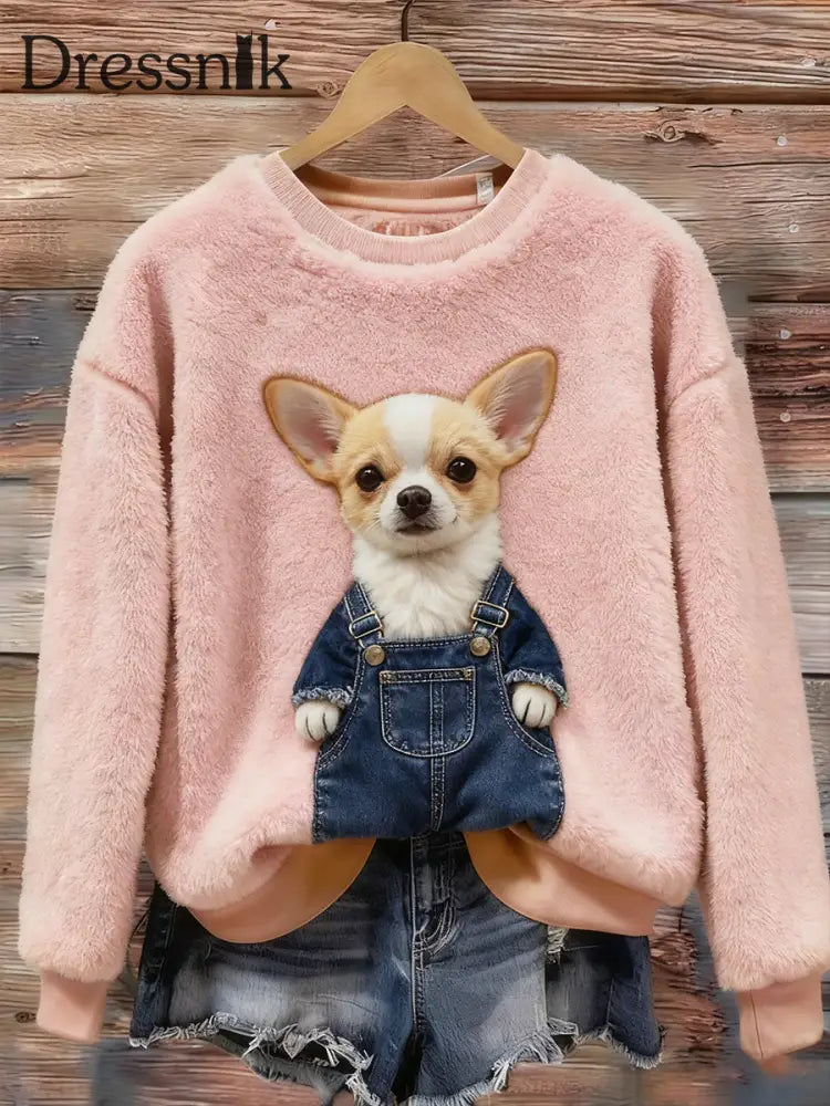 Damen Retro Tier Weihnachts kunst Print Casual Flanell Top A / S