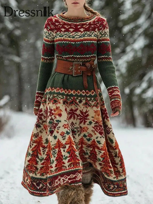 Damen Retro Western Ethnic Azteken Print Pullover als bild / S