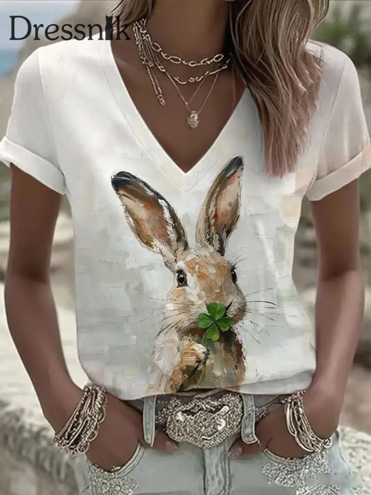 Damen St. Patrick’s Day bedrucktes lässiges T-Shirt als bild / S