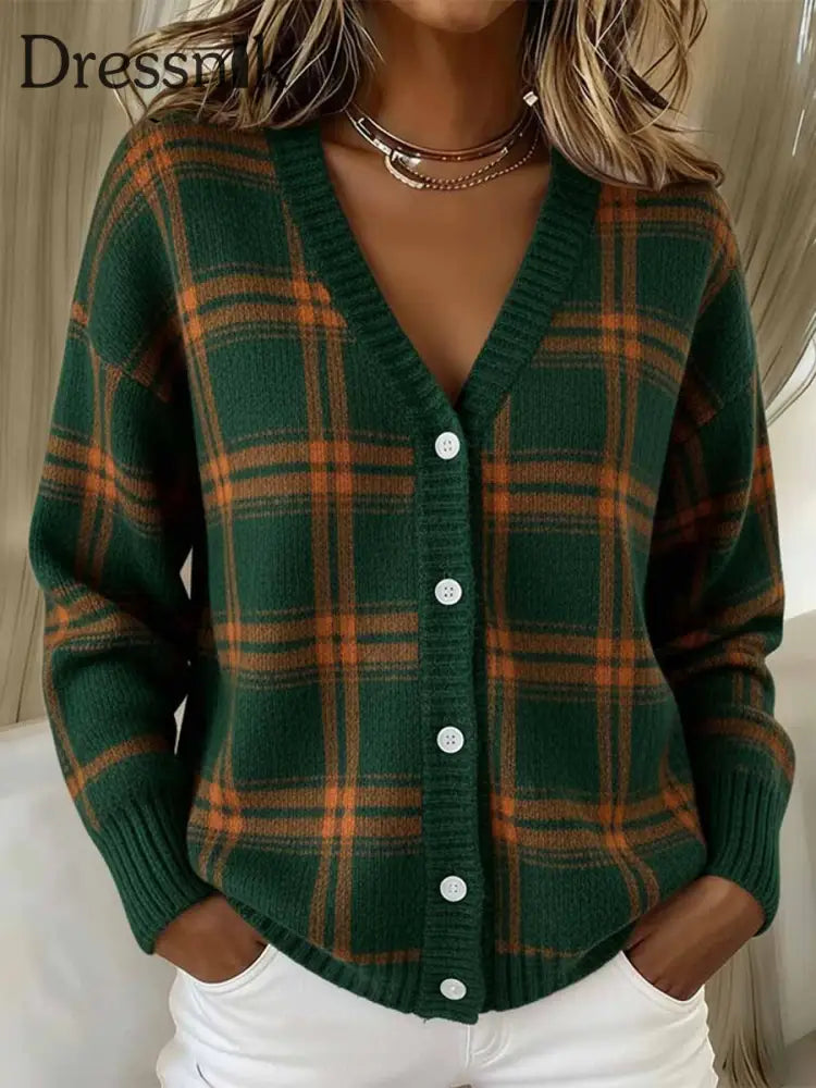 Damen Strickjacke Grün / S
