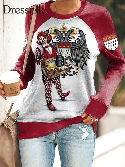 Damen Sweatshirt mit Raglan ärmeln Kölner Karneval als bild / S