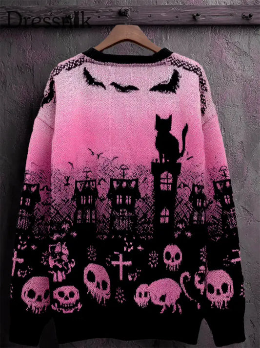 Damen Vintage Animal Print Komfort Casual Pullover A / S