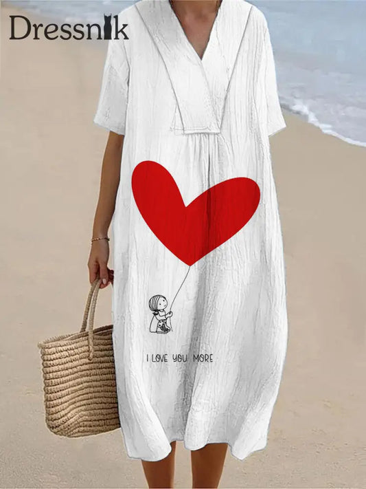 Damen Vintage Blumen kunst druck Baumwoll kleid Weiß / S